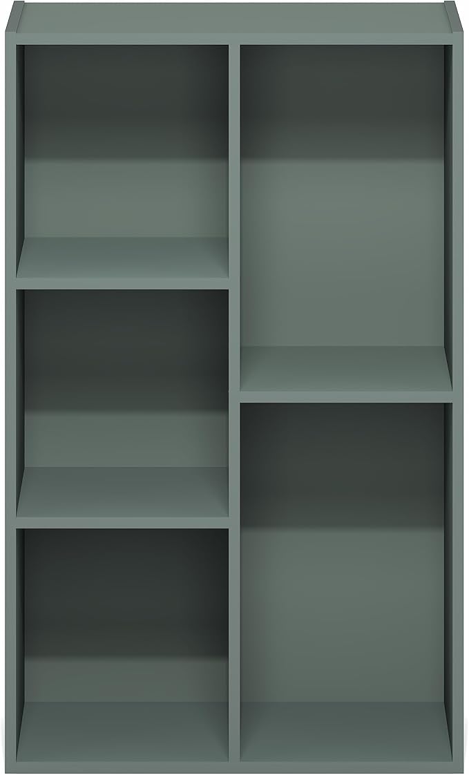 Furinno LUDER Book Shelf, 5-Cube Bookshelf, Reversible Bookcase, 9.4" x 19.5" x - Image 6