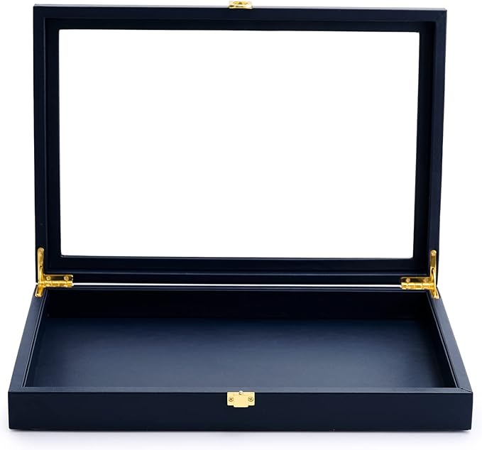 Oirlv Premium Blue Leather Flat Jewelry Tray by Oirlv