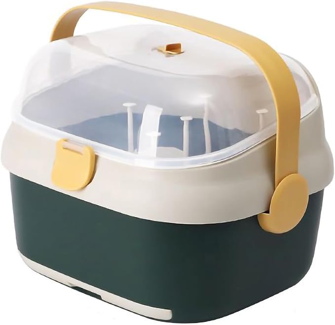 flexman Bottle Drying Rack Storage, Large Nursing Bottle Storage Box Organizer by flexman