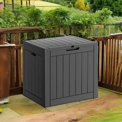 31 Gallon Resin Deck Box, Lockable Patio Outdoor Storage Box - Image 4