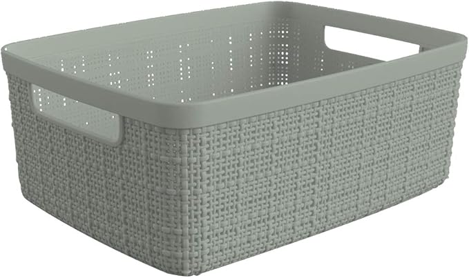 Curver Set of 8 Small 4.5L Jute Decorative Plastic Organization and Storage - Image 3