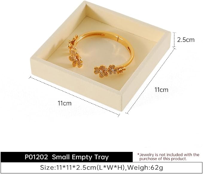 Dark Blue Jewelry Display Tray Ring Necklace Earring Bangle Organizer - Image 6