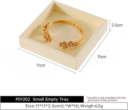 Dark Blue Jewelry Display Tray Ring Necklace Earring Bangle Organizer - Image 6
