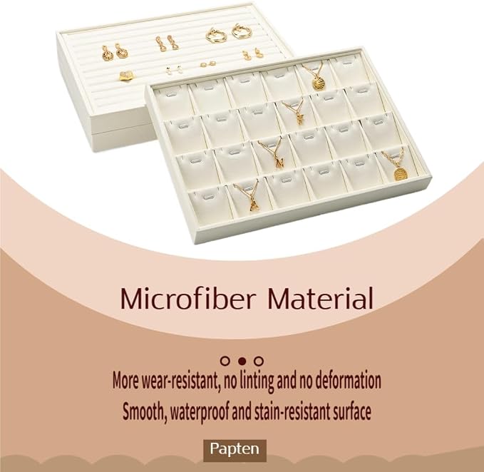 Microfiber Necklace Bracelet Tray Jewelry Tray Necklace Bracelet Holder - Image 2