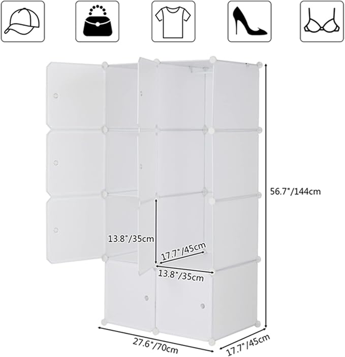 8 Cubes Storage Organizer, Closet Organizers Storage Shelf - Image 4