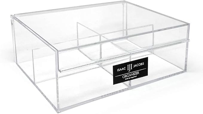 Isaac Jacobs 4-Compartment Clear Acrylic Organizer by IsaacJacobs
