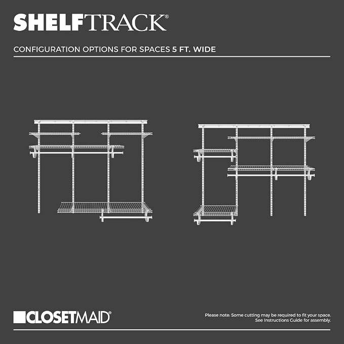ClosetMaid ShelfTrack Wire Closet Organizer System, Adjustable from 4 to 6 Ft. - Image 5