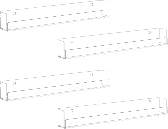 Cerpourt 4 Pack Nail Polish Rack Wall Mounted Shelf, Suitable - Image 4