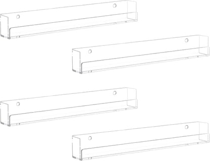 Cerpourt 4 Pack Nail Polish Rack Wall Mounted Shelf, Suitable - Image 4