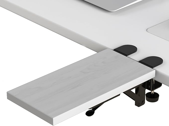 Sisyphy Ergonomics Desk Extender Tray, 11.8x5.9" Punch-Free Clamp on, Foldable by Unknown