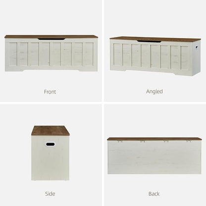VANKILEY 51.2" Storage Chest Extra Large, Wooden Storage Bench, - Image 8