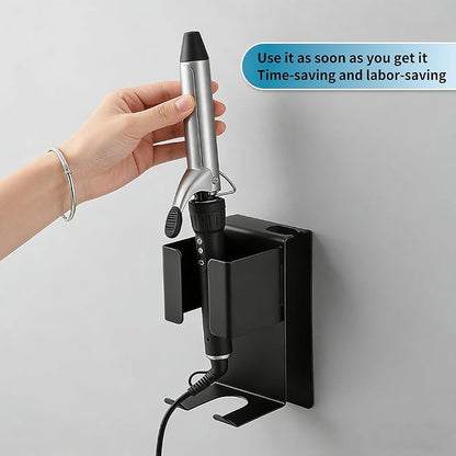 No-Drill Hair Tool Holder, Wall Mounted Curling Iron Holder, Hair Straightener - Image 4