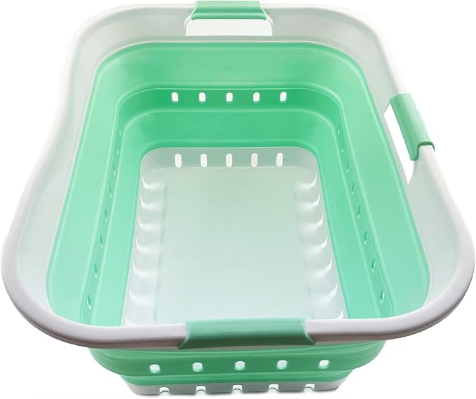 SAMMART 42L Collapsible Plastic Laundry Basket by SAMMART
