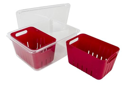 Kitchen Spaces Twin Colander Food Storage Container, Strainer and Fridge - Image 4