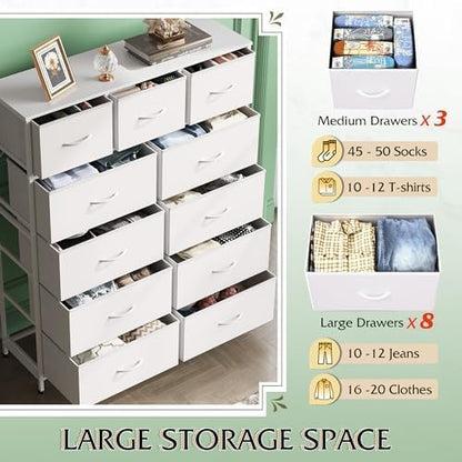 WLIVE Tall Dresser for Bedroom, 11 Drawer Chest of Drawers, Tall high-capacity - Image 5