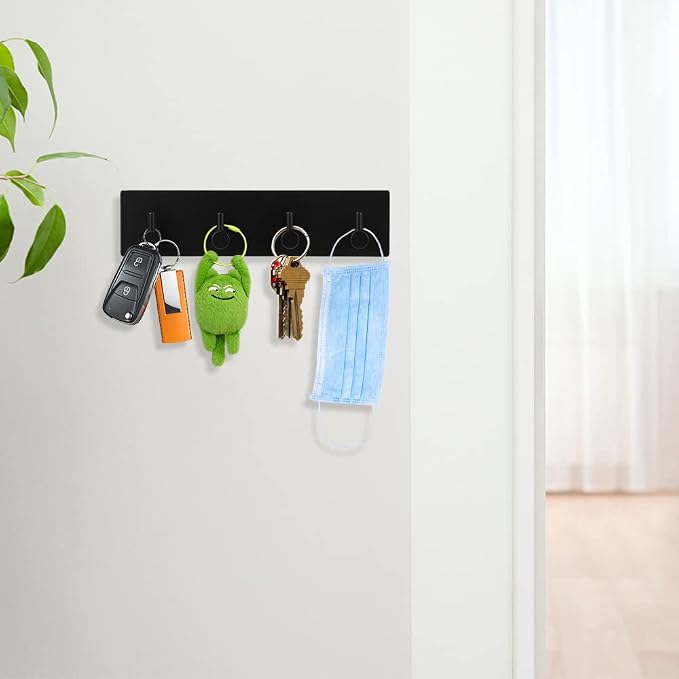 Picowe Key Holder for Wall Decorative, Adhesive Stainless Steel Key Hooks - Image 6