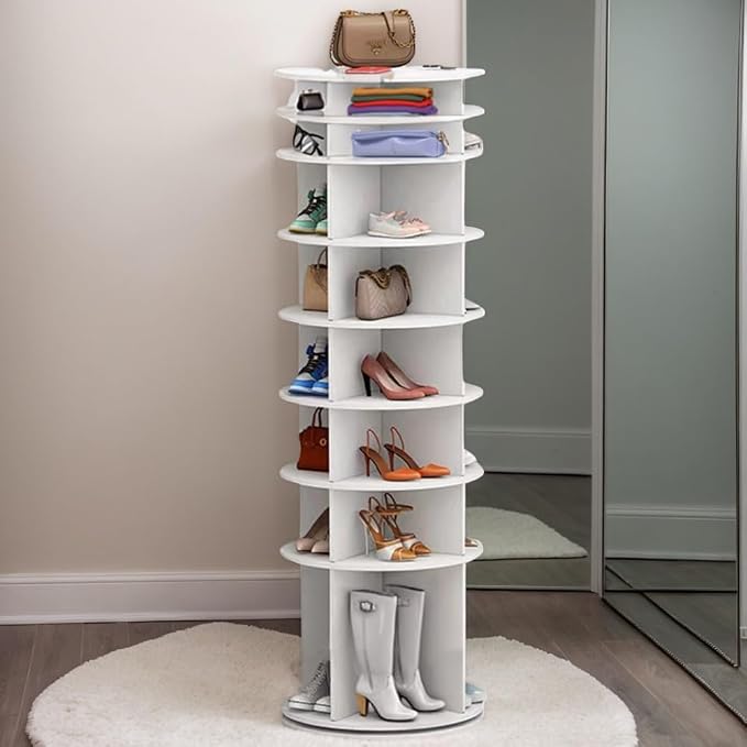 Shoe Organizer 6-Tier Spinning Shoe Rack - Image 7