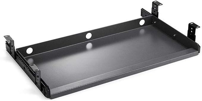 Keyboard Tray Under Desk Heavy-Duty Metal Slide-Out Platform Drawer Tray by SKYZONAL