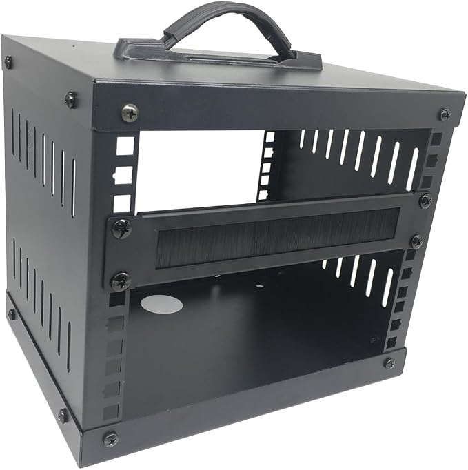 1U Mini 10 inch Brush Cable Management Panel Cable Manager - Image 2