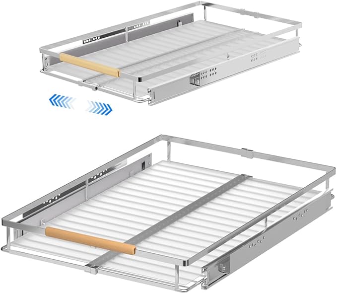 Pull Out Cabinet Drawer Organizer, Heavy Duty Slide Out Pantry Shelves Sliding by PerfectdesignforyourHOME