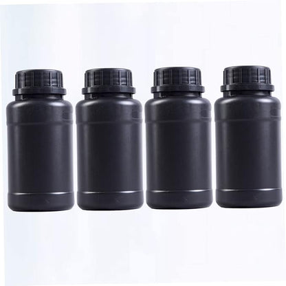 ULTECHNOVO 4pcs Black Plastic Storage Bottles Hdpe Light- Containers - Image 6