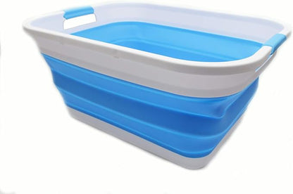 SAMMART 41L Collapsible Plastic Laundry Basket-Foldable Pop Up Storage - Image 4