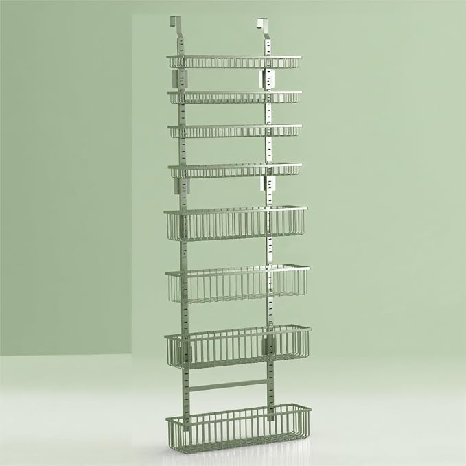 Moforoco Sage Green Over The Door Pantry Organizer, Pantry Door Organizer - Image 2