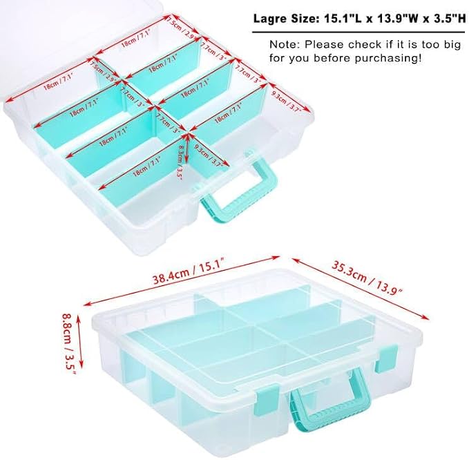 BTSKY Clear Plastic Dividing Storage Box - Image 3