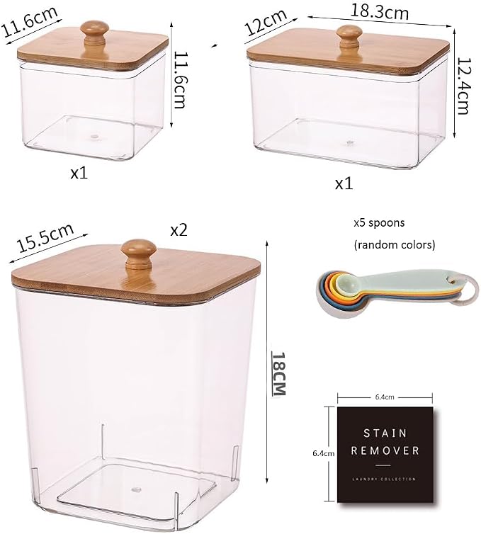 4 Pack Large Laundry Pods Container Laundry Room Organization Containers - Image 2