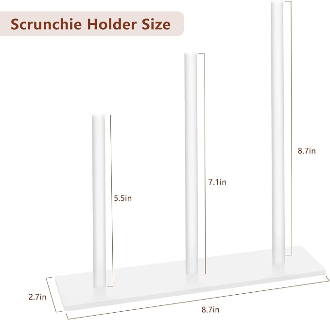 SMUK 3-Tiers Acrylic Scrunchie Holder Organizer - Image 6