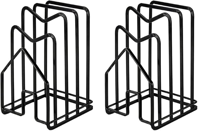 SUNFICON 2 Pack Cutting Board Racks Holders Pot Pan Lids Holders Chopping Board by SUNFICON