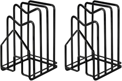 SUNFICON 2 Pack Cutting Board Racks Holders Pot Pan Lids Holders Chopping Board by SUNFICON