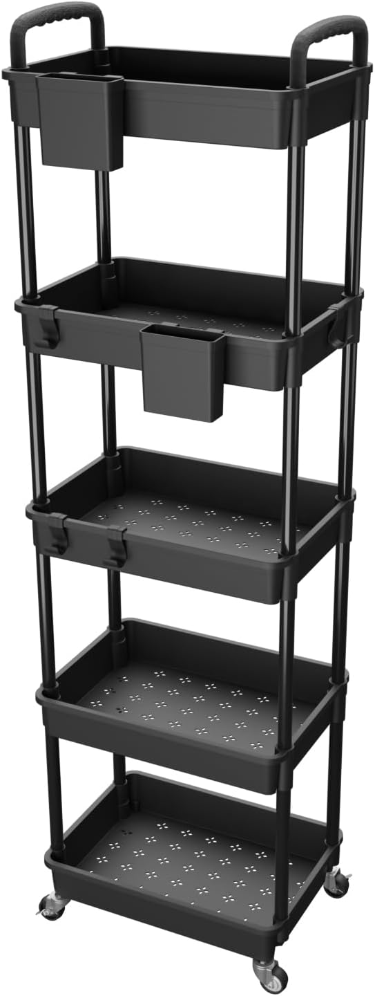 5 Tier Rolling Utility Cart by REBECAT