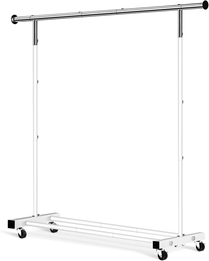 VICERII Clothing Rack, 55.51 Inch Heavy Duty Clothes Rack Rolling Garment Rack by VICERII