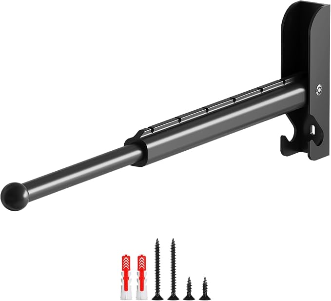 BaiNong Pull Out Wall Mounted Clothes Drying Rack Black 13" Foldable | Laundry by BaiNong