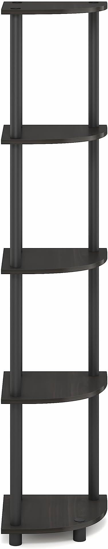 Furinno Turn-N-Tube Corner Shelf, 5-Tier Corner Bookshelf, Open Storage Shelves - Image 10