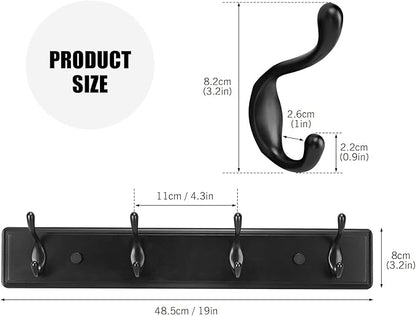 Wooden Coat Rack, Wall-Mounted Organizer - Image 2