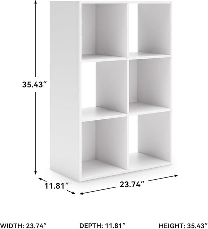 Signature Design by Ashley Onita Modern 3-Tier Floor Standing 6 Cube Organizer - Image 3