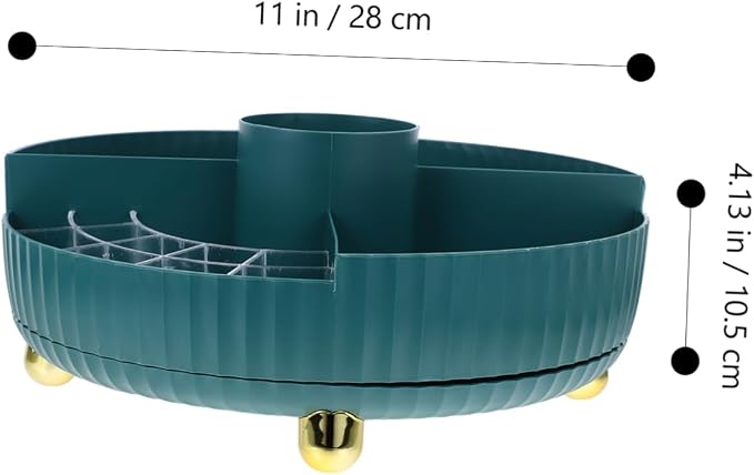 Rotating Makeup Organizer Vanity Skincare Storage Box Makeup Organizer Tray - Image 5