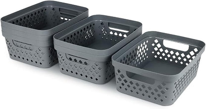 Glad Plastic Storage Basket Set, Value Pack of 6 | Open Storage Bins - Image 6