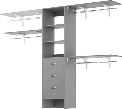 iSunirm 8FT Closet System, Wall Mount Bedroom Wardrobe by iSunirm
