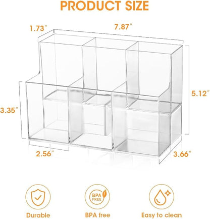 AIEVE Drink Packet Organizer, 2-Tier Water Flavor Packet Holder - Image 5