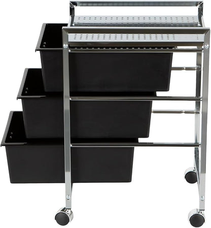 Pibbs D23 Metal Salon Roller Cart, 3 XL Removable Drawers, Heavy-Duty Utility - Image 8