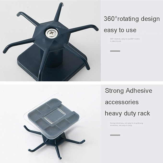 2PCS Under Cabinet Hooks, 360 °Rotation Kitchen Hooks - Image 7