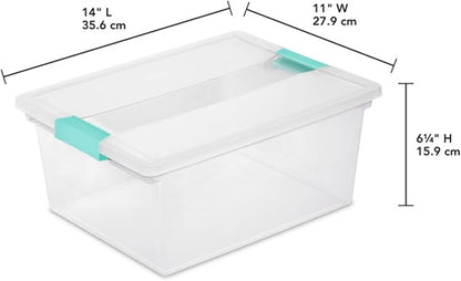 Sterilite Clip Box, Stackable Clear Plastic Bins- Deep, Arts or Crafts Supplies - Image 3