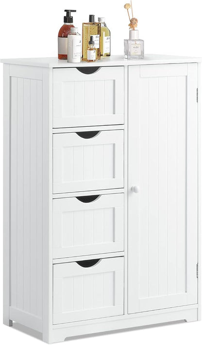 COSTWAY Bathroom Storage Cabinet, Wooden Storage Cupboard Organizer by COSTWAY