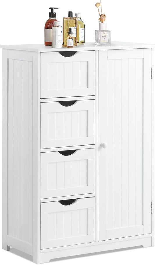 COSTWAY Bathroom Storage Cabinet, Wooden Storage Cupboard Organizer by COSTWAY