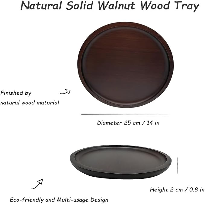Wood Vanity Tray, Bathroom Counter Solid Walnut Organizer, Toilet Tank Top - Image 2