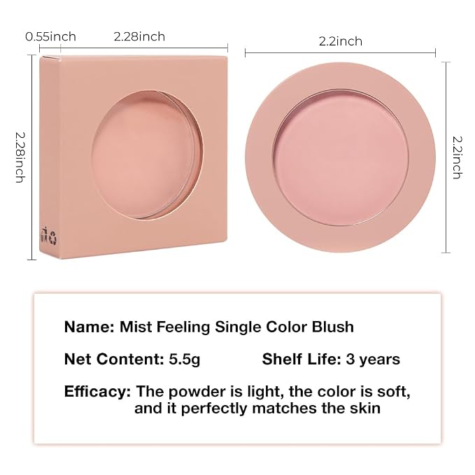Blush for Cheeks, Lightweight, Fade and Transfer-Resistant, Effortless Matte - Image 7