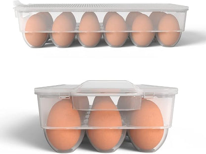 Clear Covered Egg Holder 3-Pack, Plastic Egg Storage - Image 3